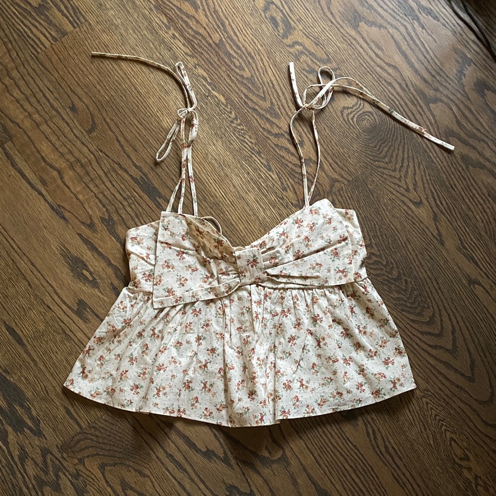 Floral Bow Tank Top
